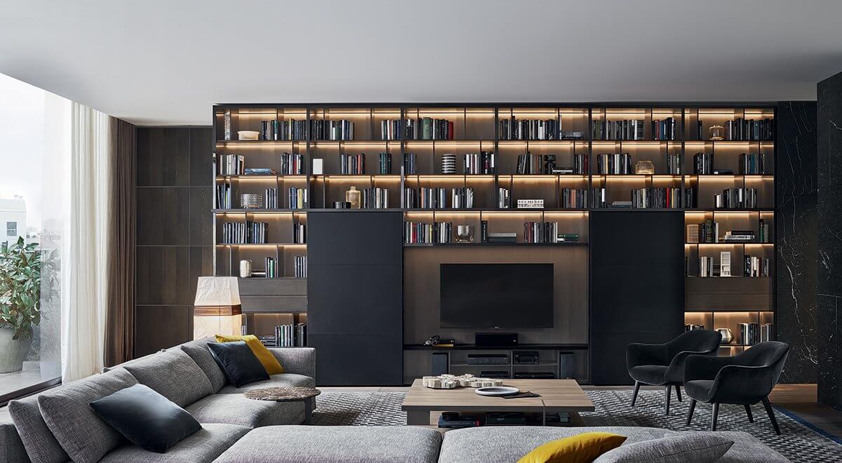 Poliform Стеллаж Wall System Ghost от Poliform — в интерьере