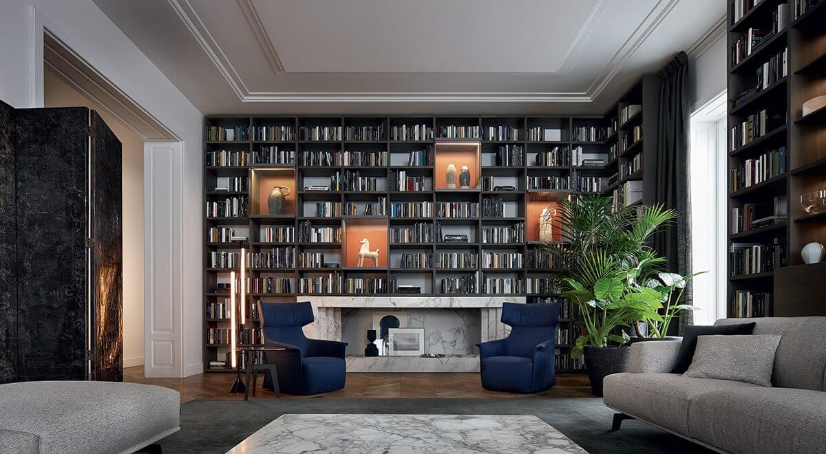 Poliform Стеллаж Wall System Ghost от Poliform — в интерьере