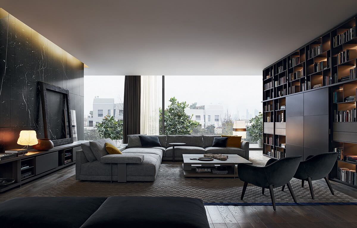 Poliform Стеллаж Wall System Ghost от Poliform — в интерьере