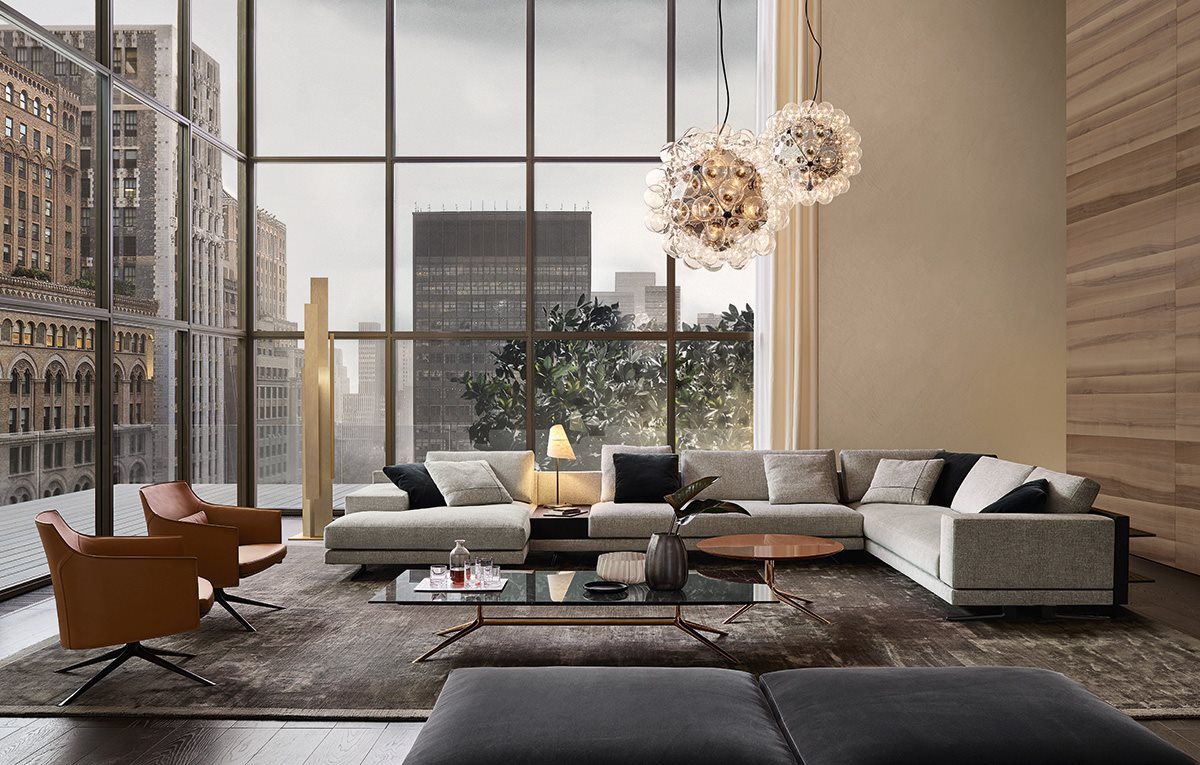 Poliform Диван Mondrian от Poliform — в интерьере