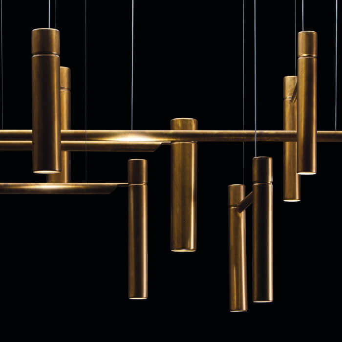 Henge Люстра Tubular Horizontal от Henge — в интерьере
