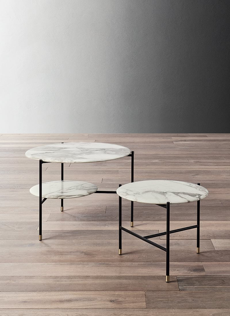 Meridiani Журнальный столик Adrian 35*35*h45 серый лак Elephant от Meridiani — в интерьере