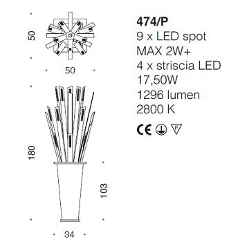 Italian Design Lighting (IDL) Торшер Skyline от Italian Design Lighting (IDL)