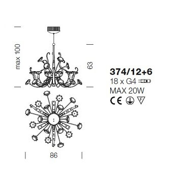 Italian Design Lighting (IDL) Люстра Girasole от Italian Design Lighting (IDL)