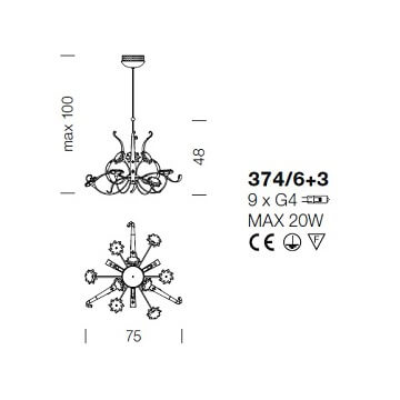 Italian Design Lighting (IDL) Люстра Girasole от Italian Design Lighting (IDL)