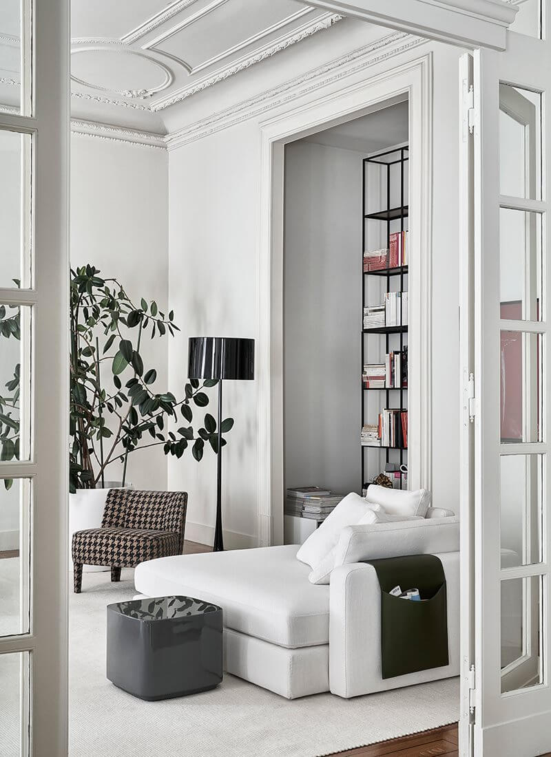 Meridiani Пуф Bobo от Meridiani — в интерьере