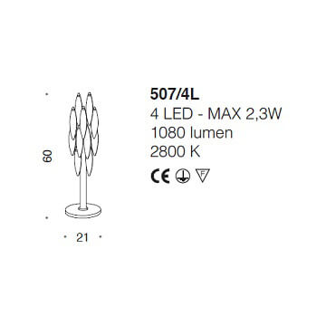 Italian Design Lighting (IDL) Настольная лампа Ice Rain от Italian Design Lighting (IDL)