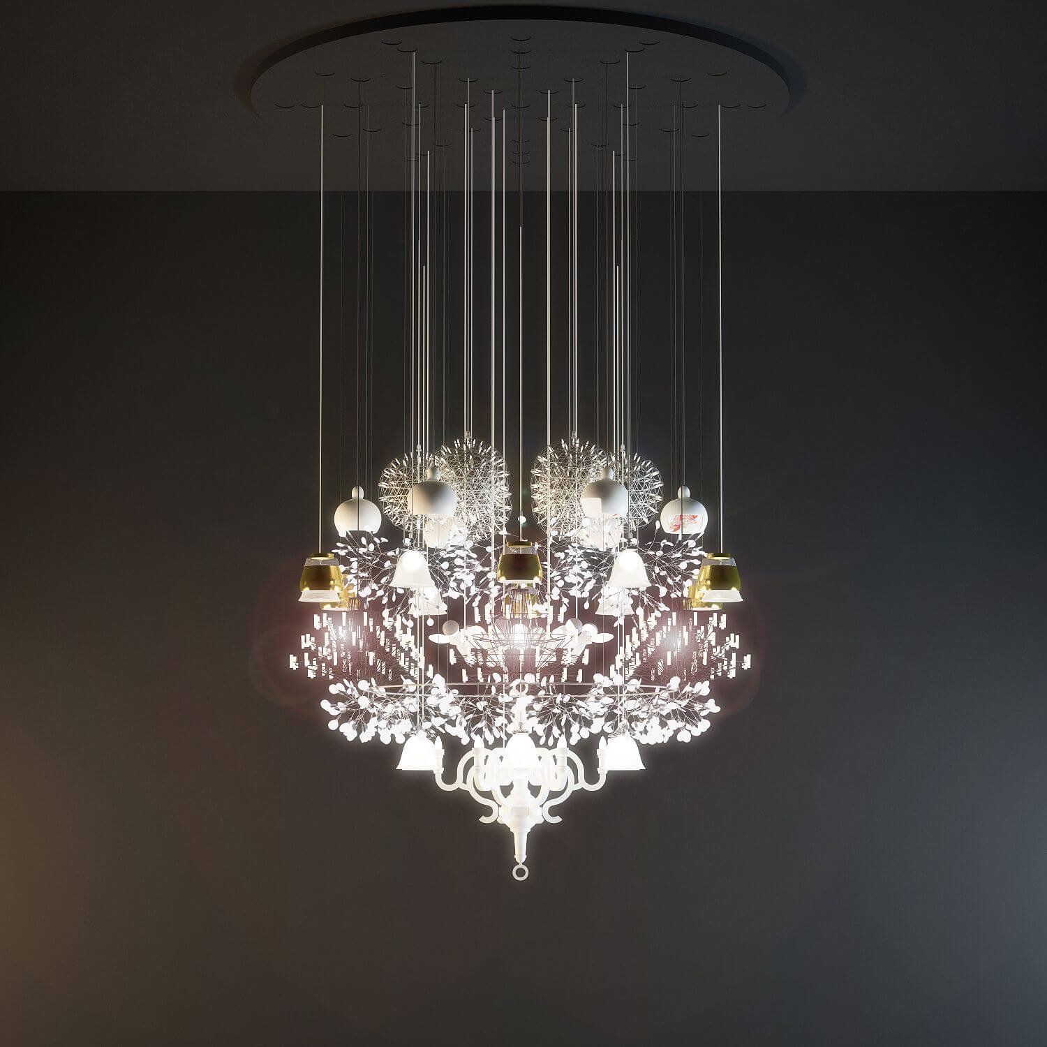Moooi Люстра Mega Chandelier от Moooi — в интерьере