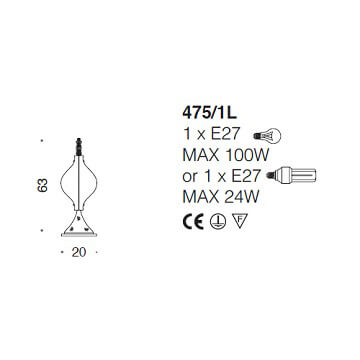 Italian Design Lighting (IDL) Настольная лампа Crystal Mon от Italian Design Lighting (IDL)