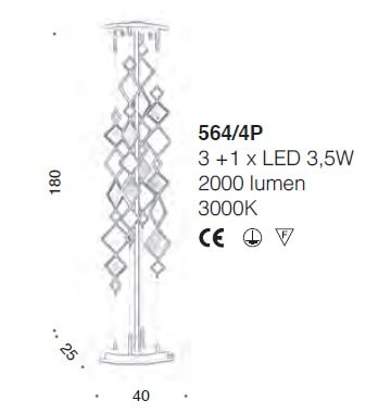 Italian Design Lighting (IDL) Торшер Quadrie от Italian Design Lighting (IDL)