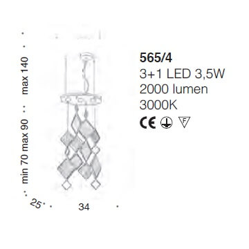 Italian Design Lighting (IDL) Подвесной светильник Quadrie от Italian Design Lighting (IDL)