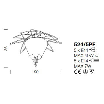 Italian Design Lighting (IDL) Потолочный светильник Flame от Italian Design Lighting (IDL)