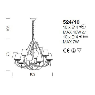 Italian Design Lighting (IDL) Люстра Flame 524/10 от Italian Design Lighting (IDL)