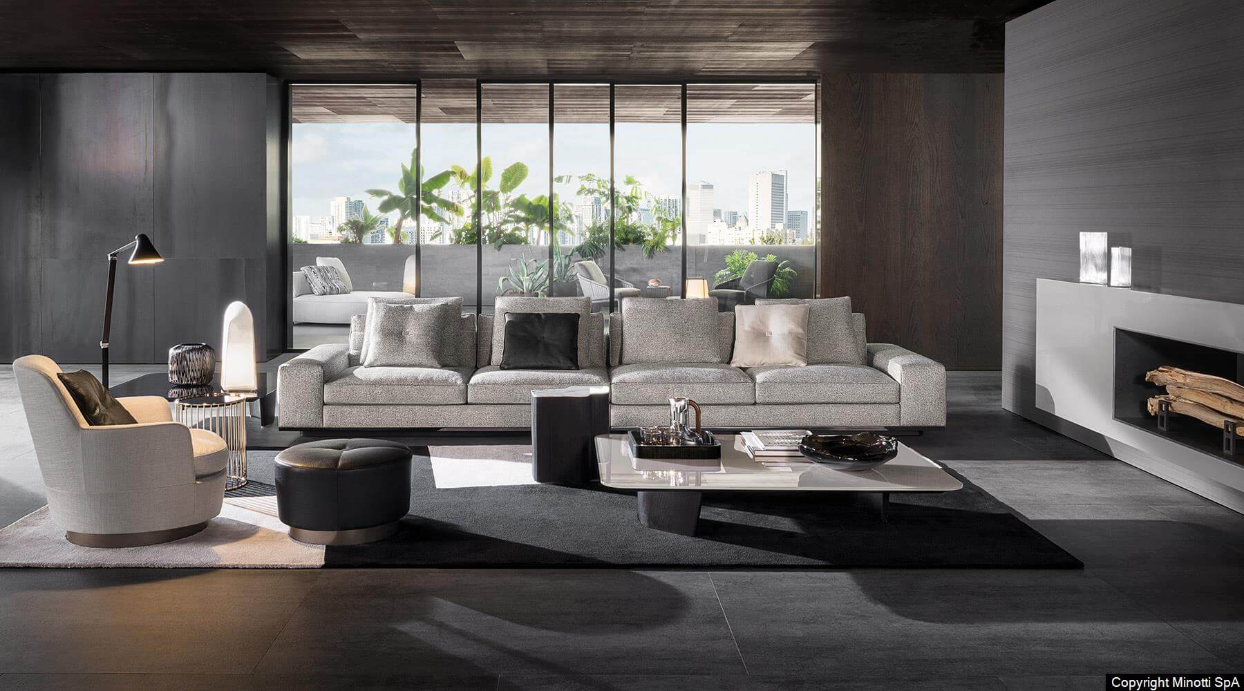 Minotti Модульный диван Lawrence от Minotti — в интерьере
