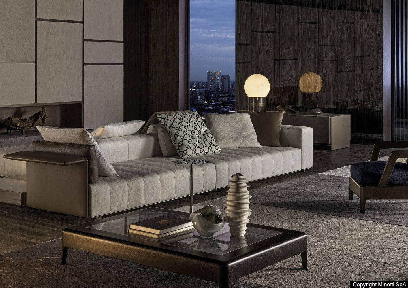 Minotti Модульный диван Yang от Minotti — в интерьере