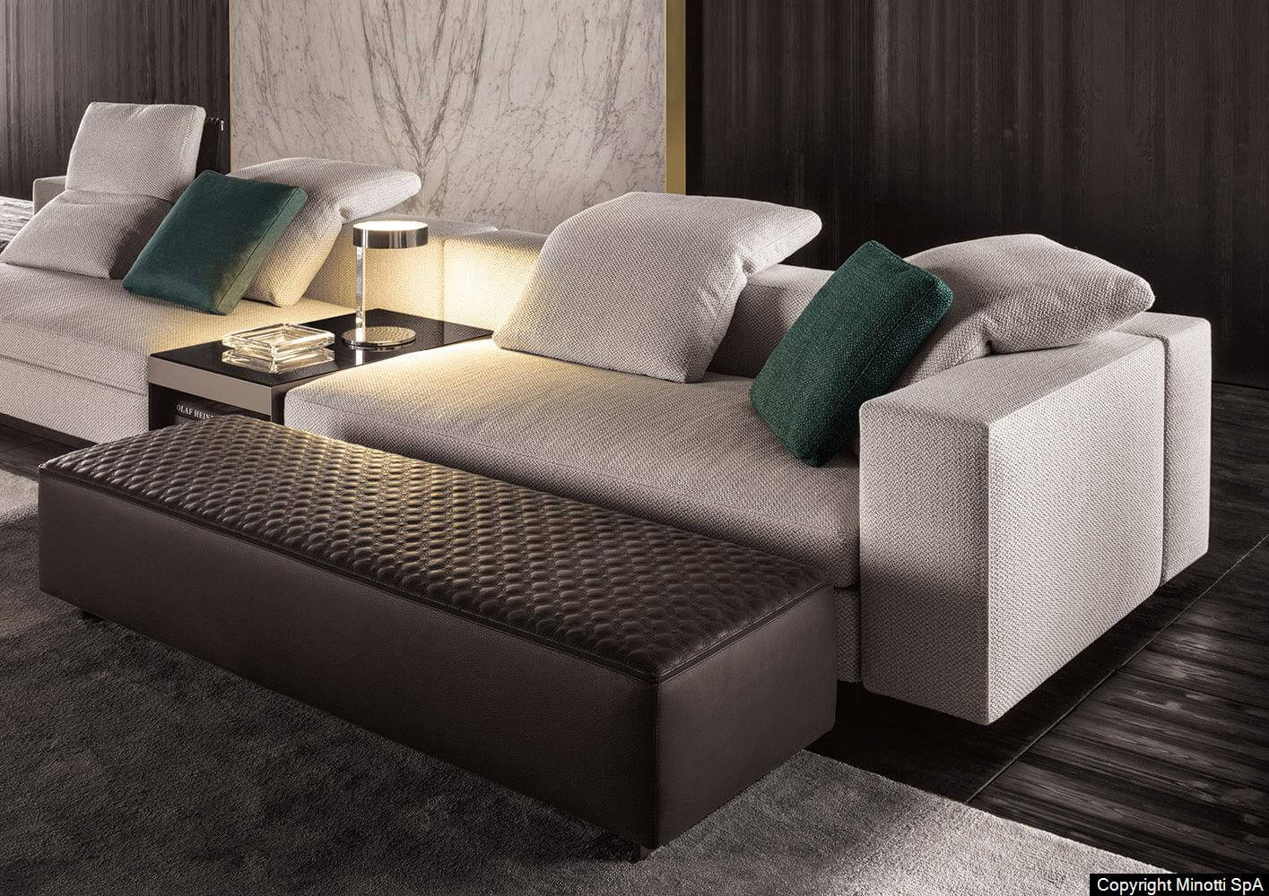 Minotti Банкетка Yang "Ottoman" от Minotti — в интерьере