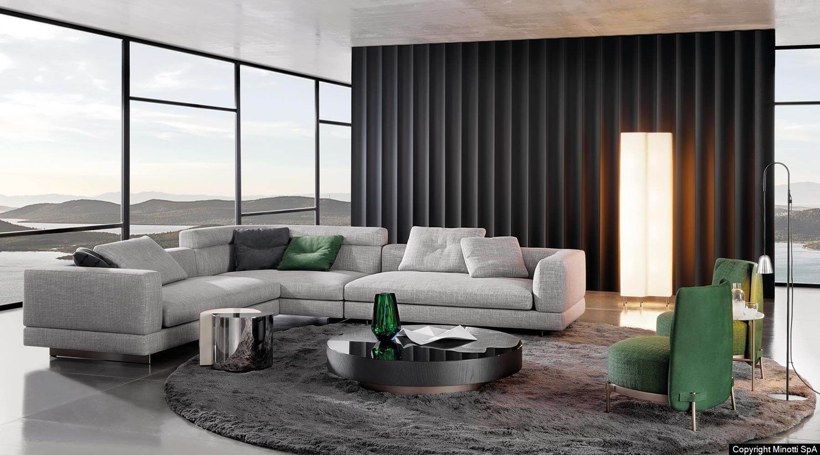 Minotti Модульный диван Alexander от Minotti — в интерьере