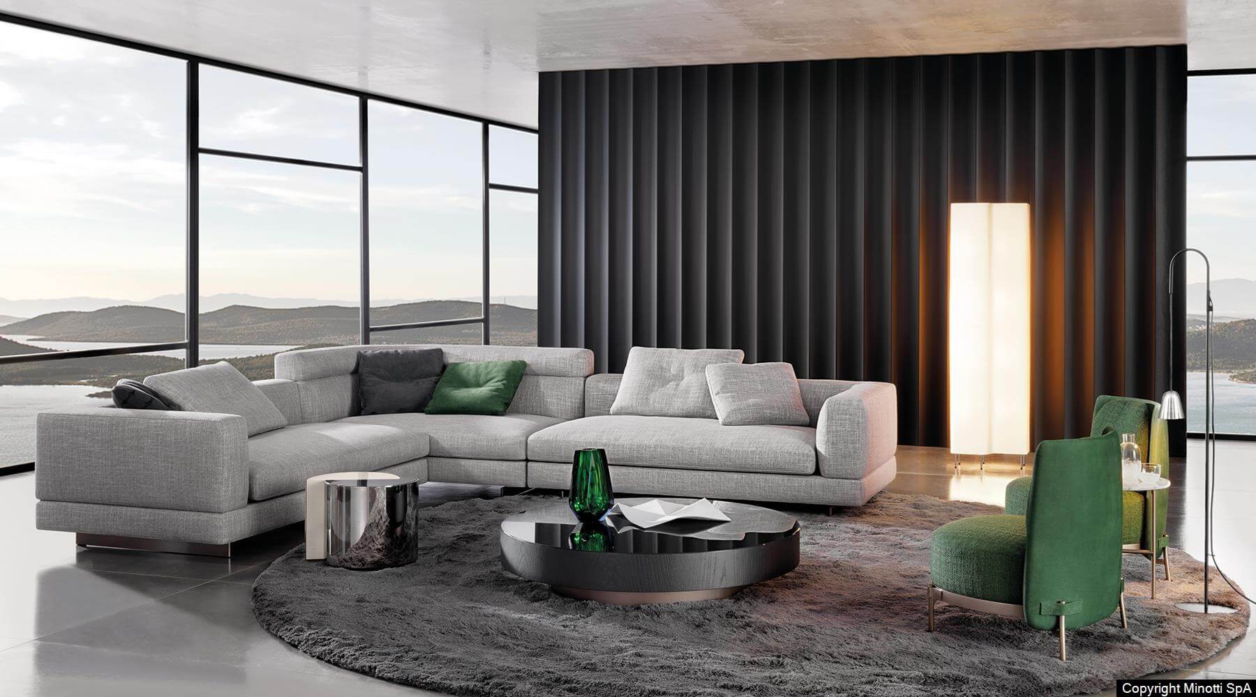 Minotti Модульный диван Alexander от Minotti — в интерьере