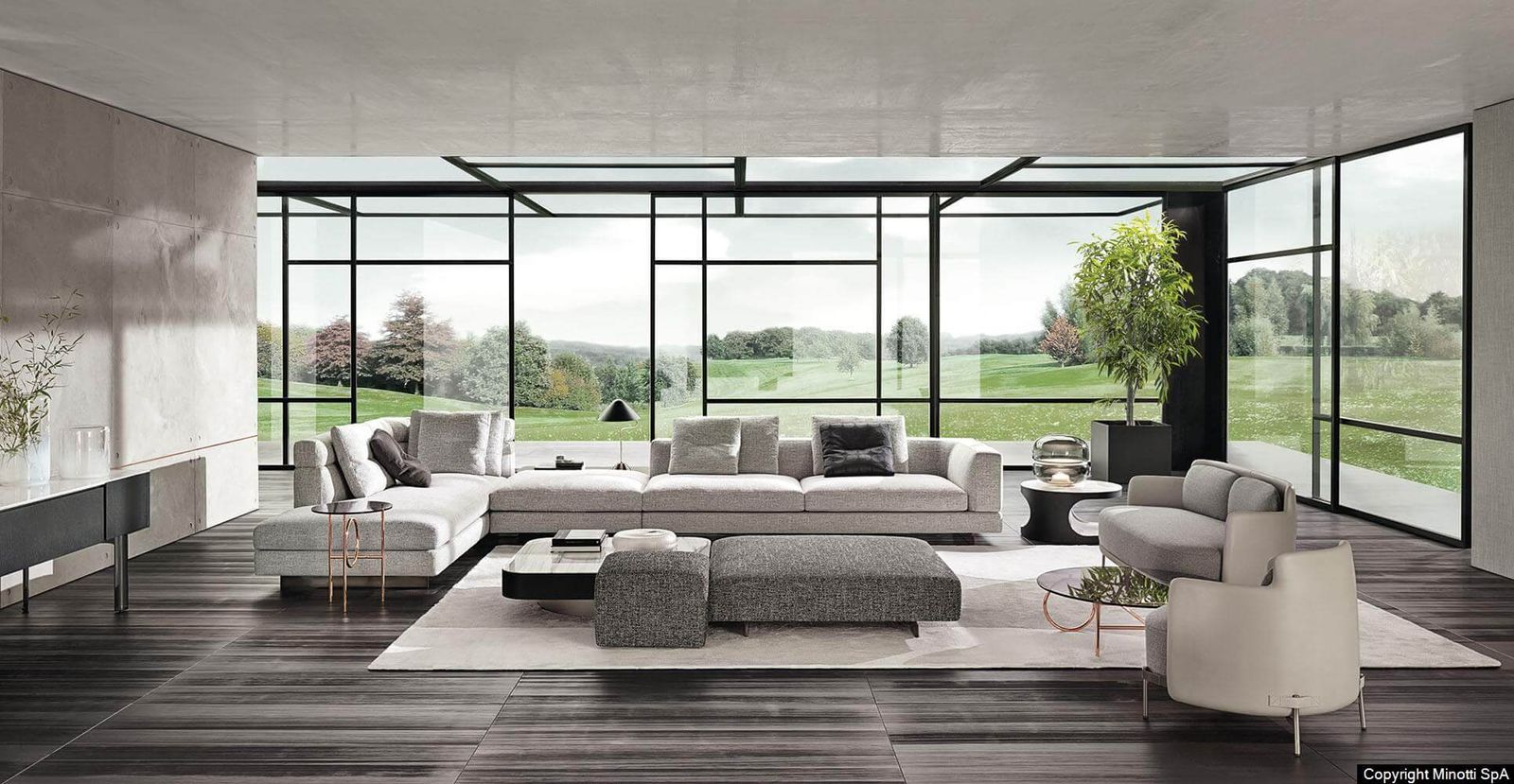 Minotti Модульный диван Alexander от Minotti — в интерьере