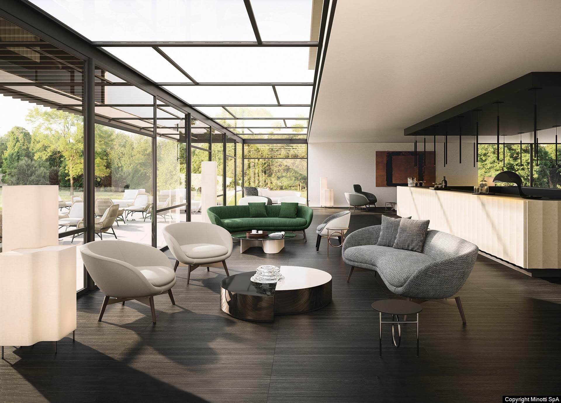Minotti Диван Russell от Minotti — в интерьере