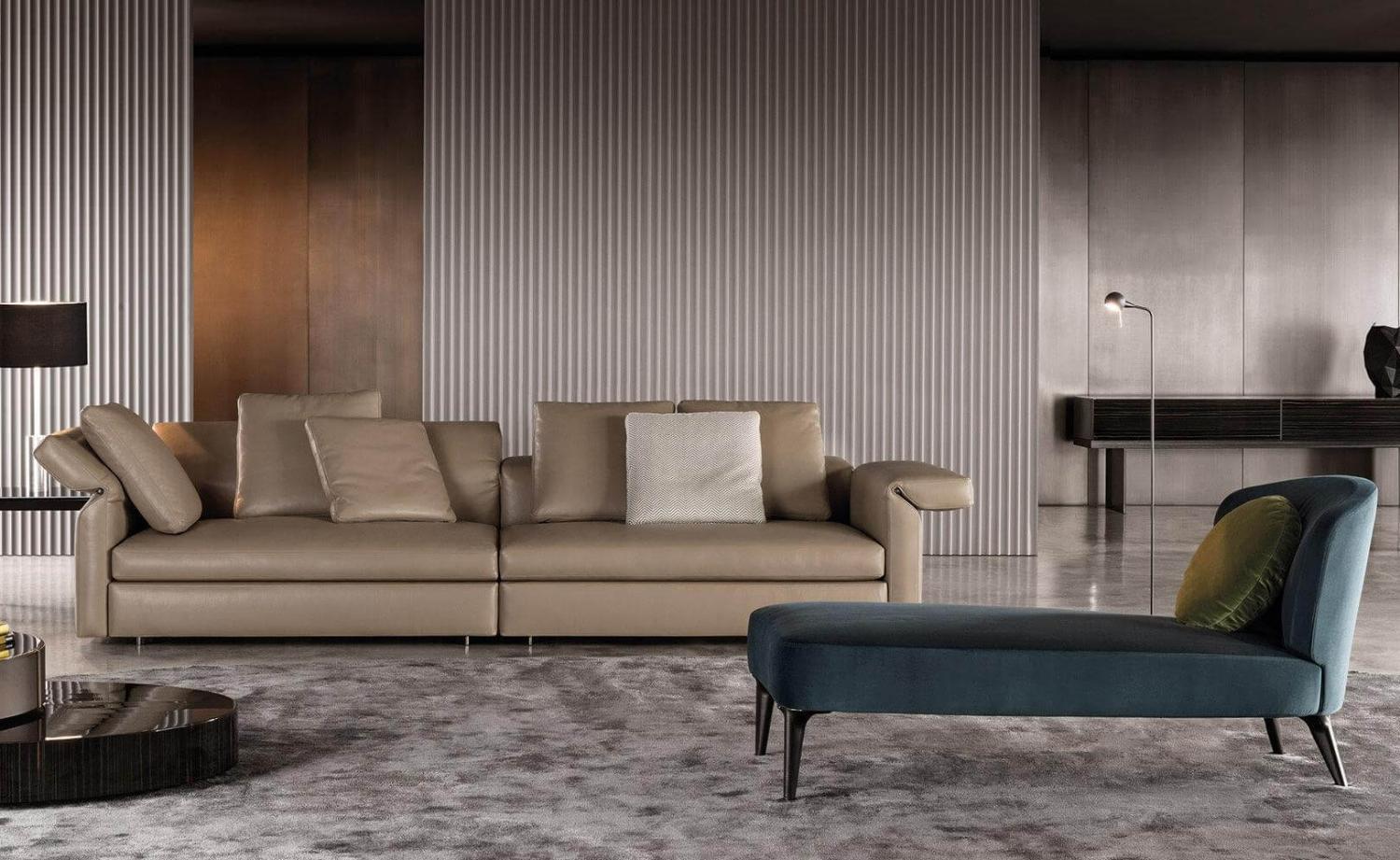 Minotti Кушетка Aston "Chaise-Longue" от Minotti — в интерьере