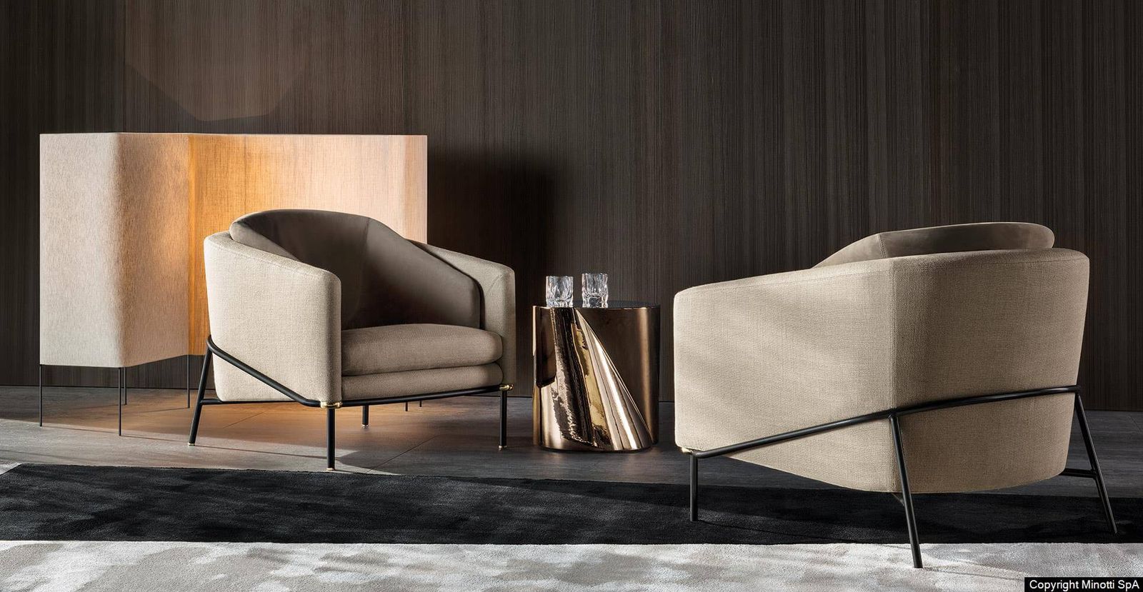 Minotti Кресло Fil Noir от Minotti — в интерьере