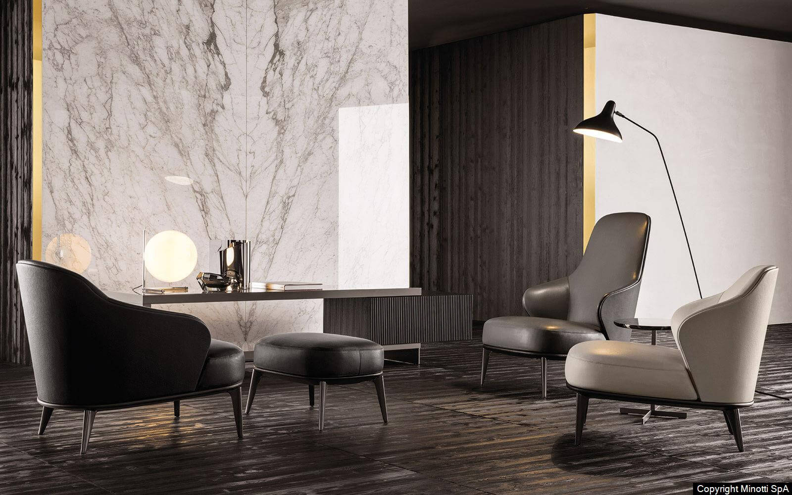 Minotti Кресло Leslie "Armchair от Minotti — в интерьере