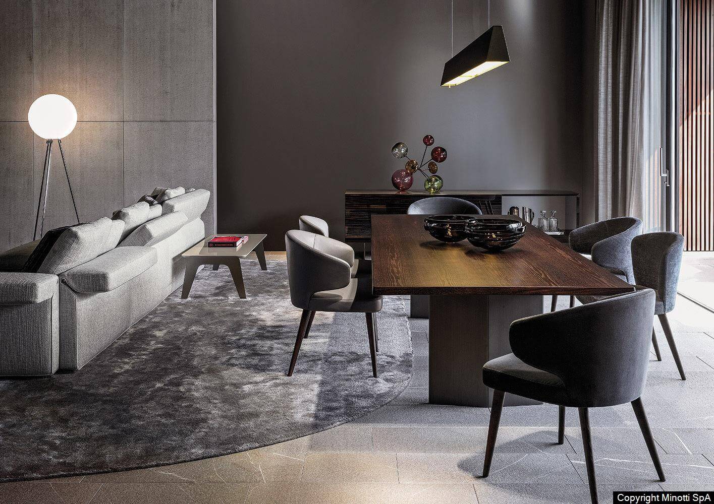 Minotti Стол Morgan от Minotti — в интерьере