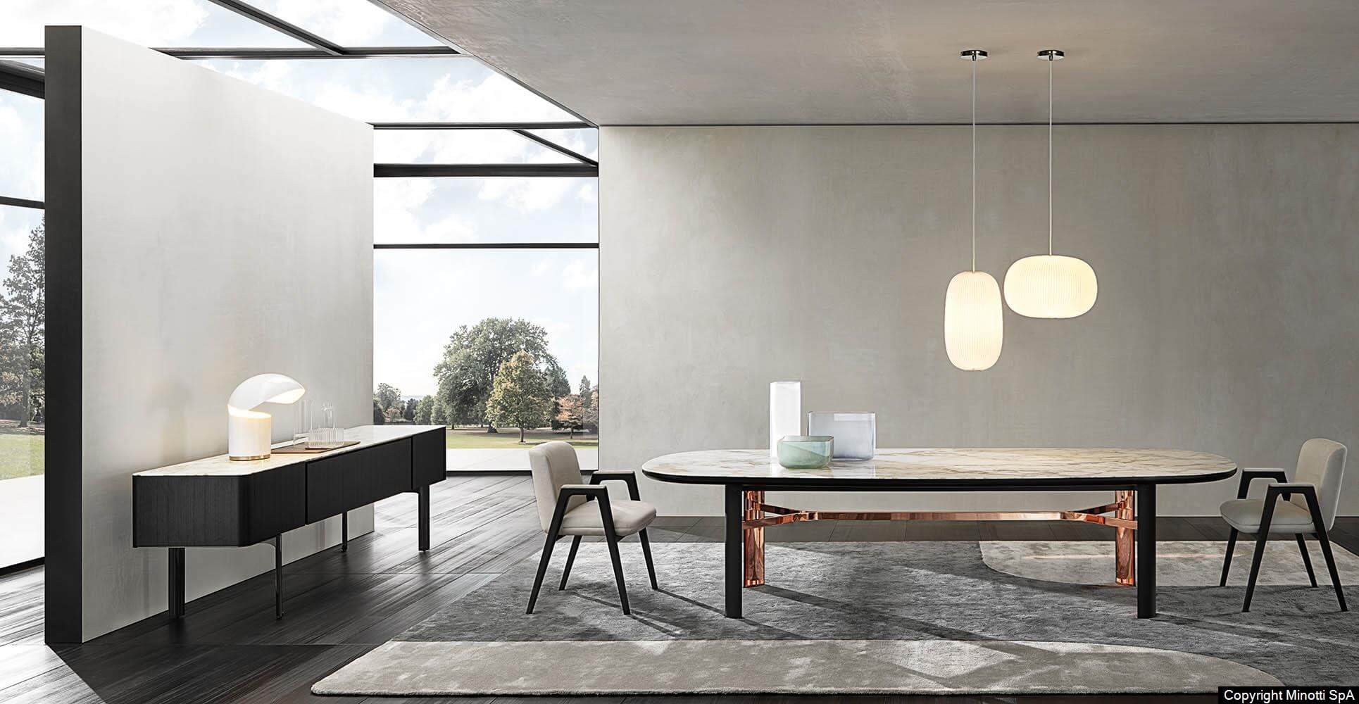 Minotti Стол Dan от Minotti — в интерьере