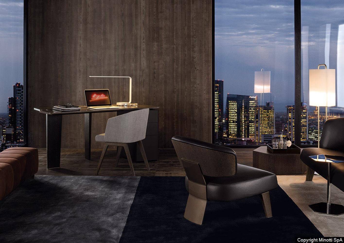 Minotti Письменный стол Jacob "Writing Desk" от Minotti — в интерьере