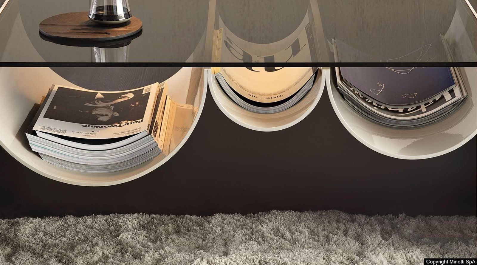 Minotti Журнальный столик Waves от Minotti — в интерьере