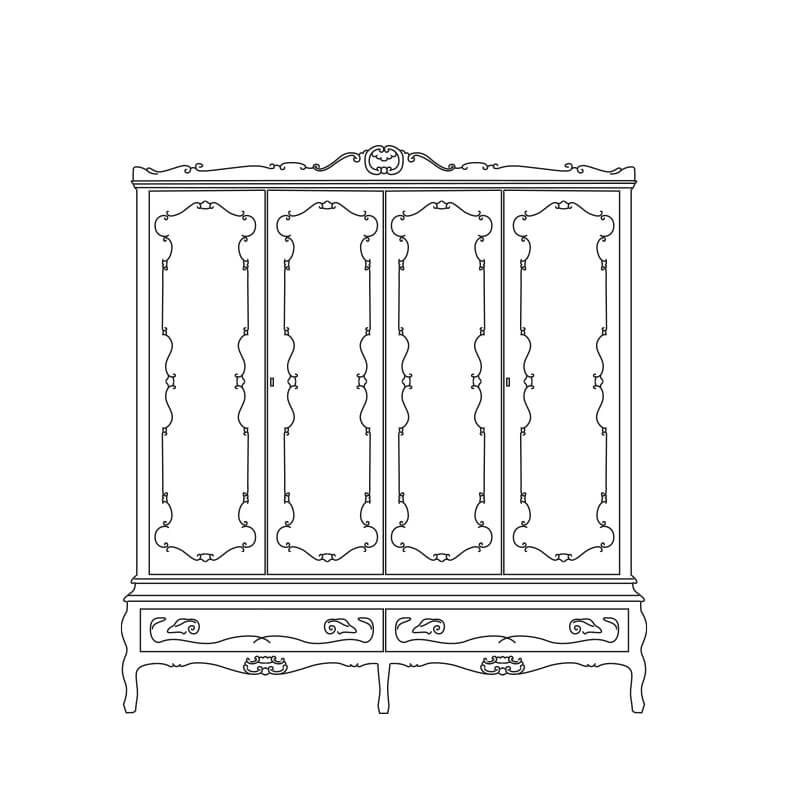Vittorio Grifoni Шкаф Art. 2569 от Vittorio Grifoni