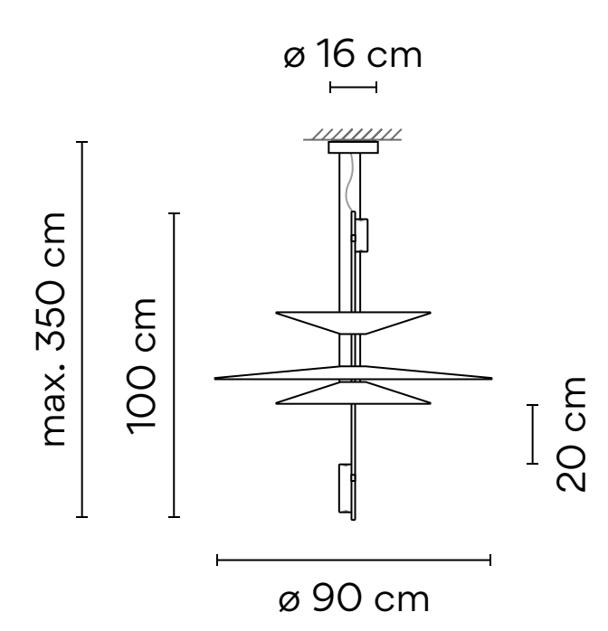 Vibia Люстра Flamingo 1530 Graphite от Vibia