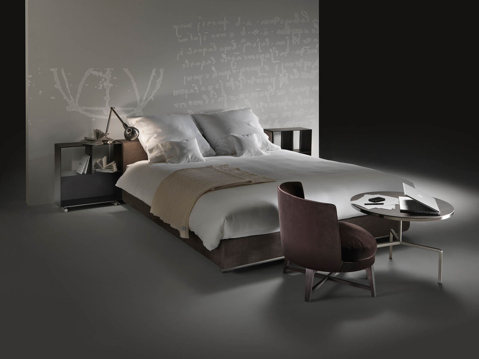 Flexform Кровать Groundpiece от Flexform — в интерьере