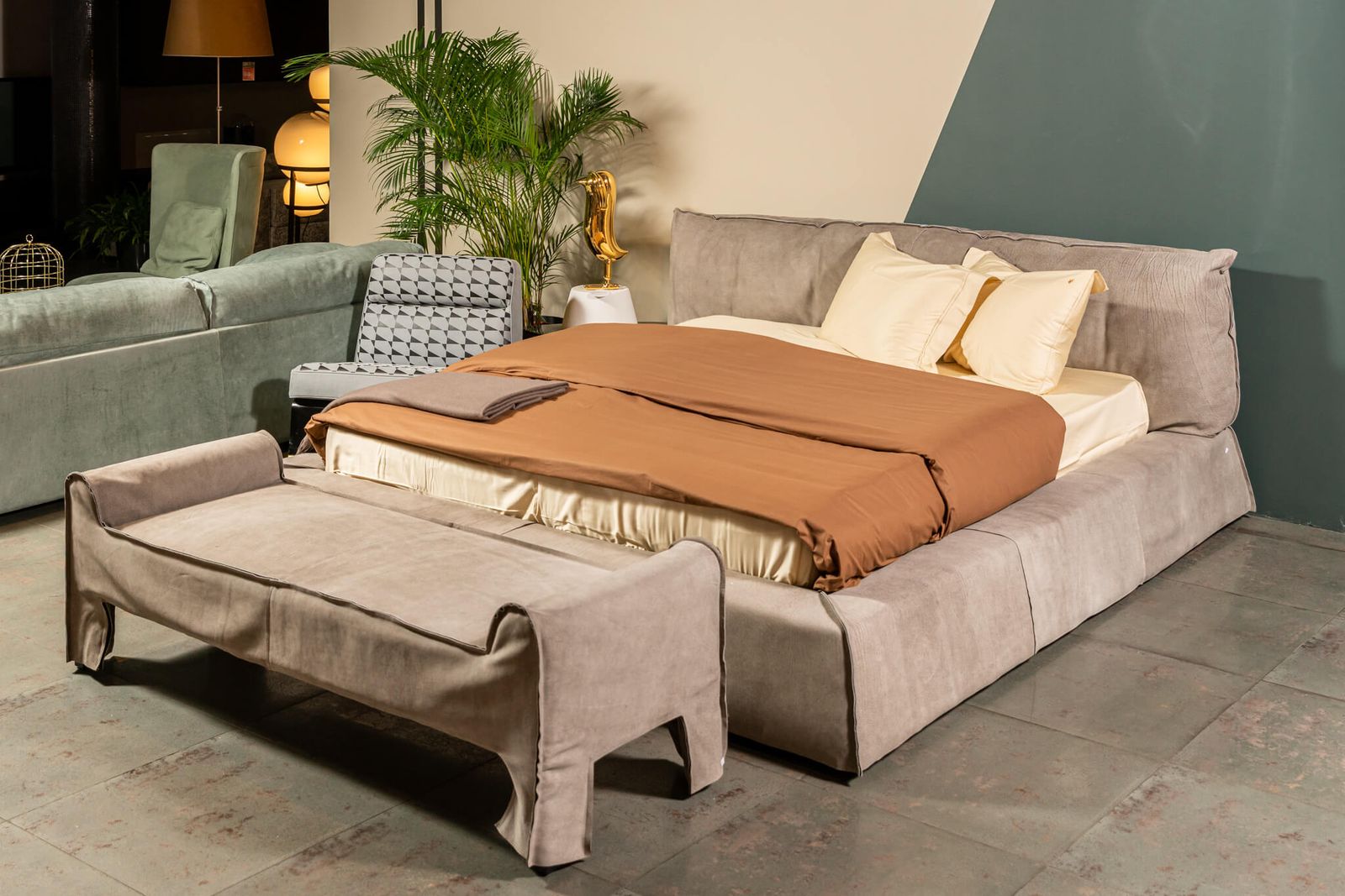 Baxter Кровать Paris 180 Bo.H kaki от Baxter — в интерьере