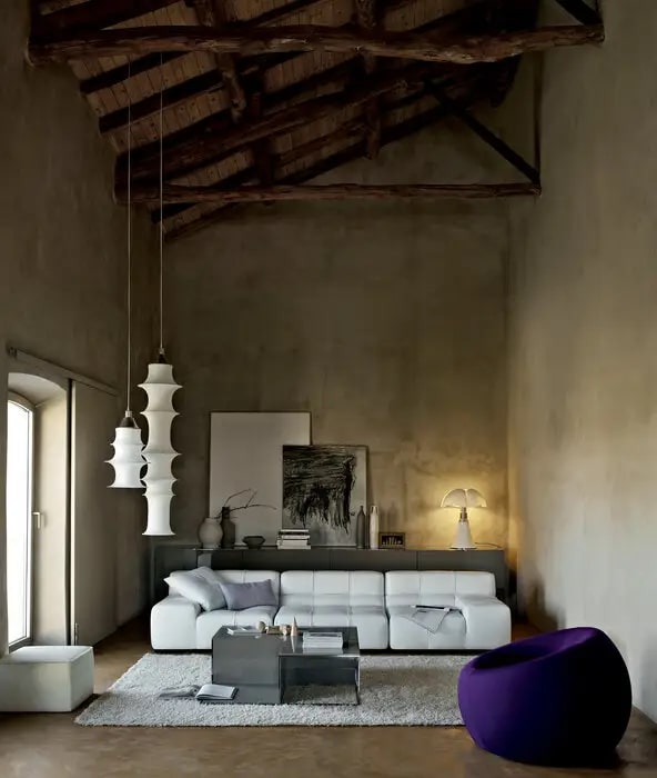 B&B Italia Журнальный столик с пуфом Area от B&B Italia — в интерьере