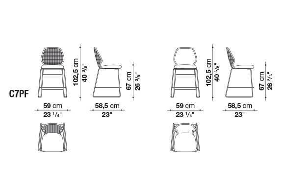 Maxalto Барный стул Crinoline от Maxalto