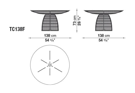 Maxalto Стол Crinoline от Maxalto
