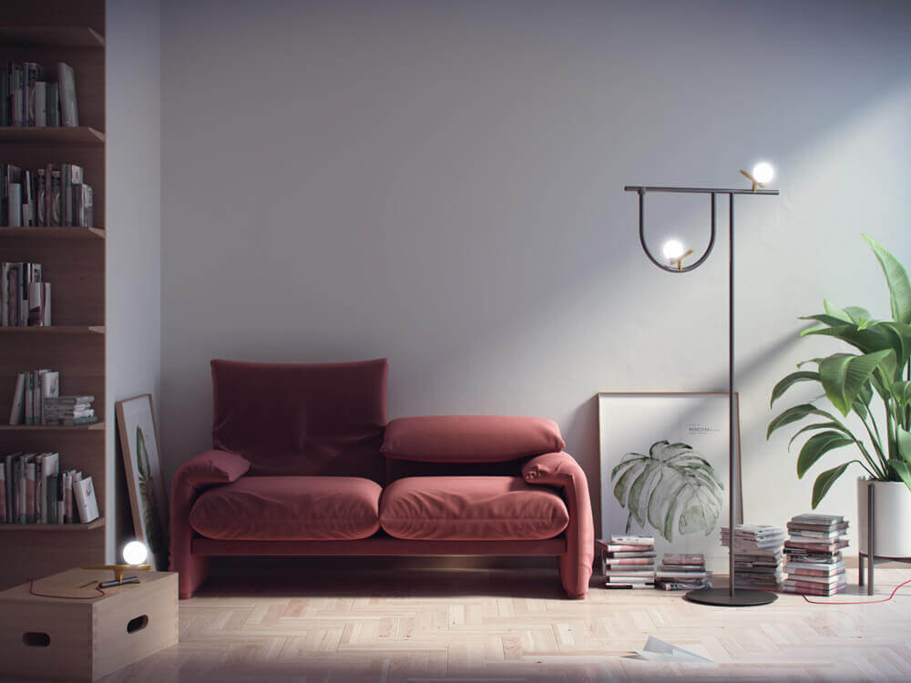 Artemide Торшер Yanzi от Artemide — в интерьере