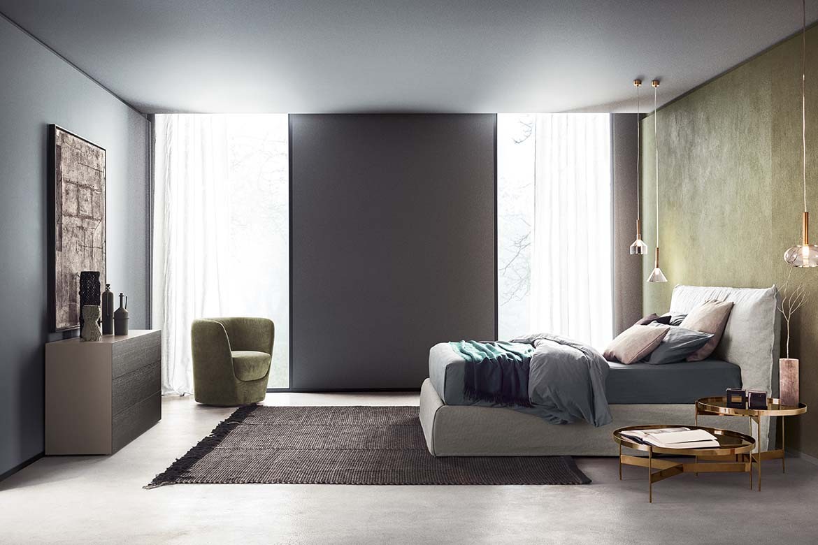 Pianca Кровать Piumotto Nabuk 41 от Pianca — в интерьере