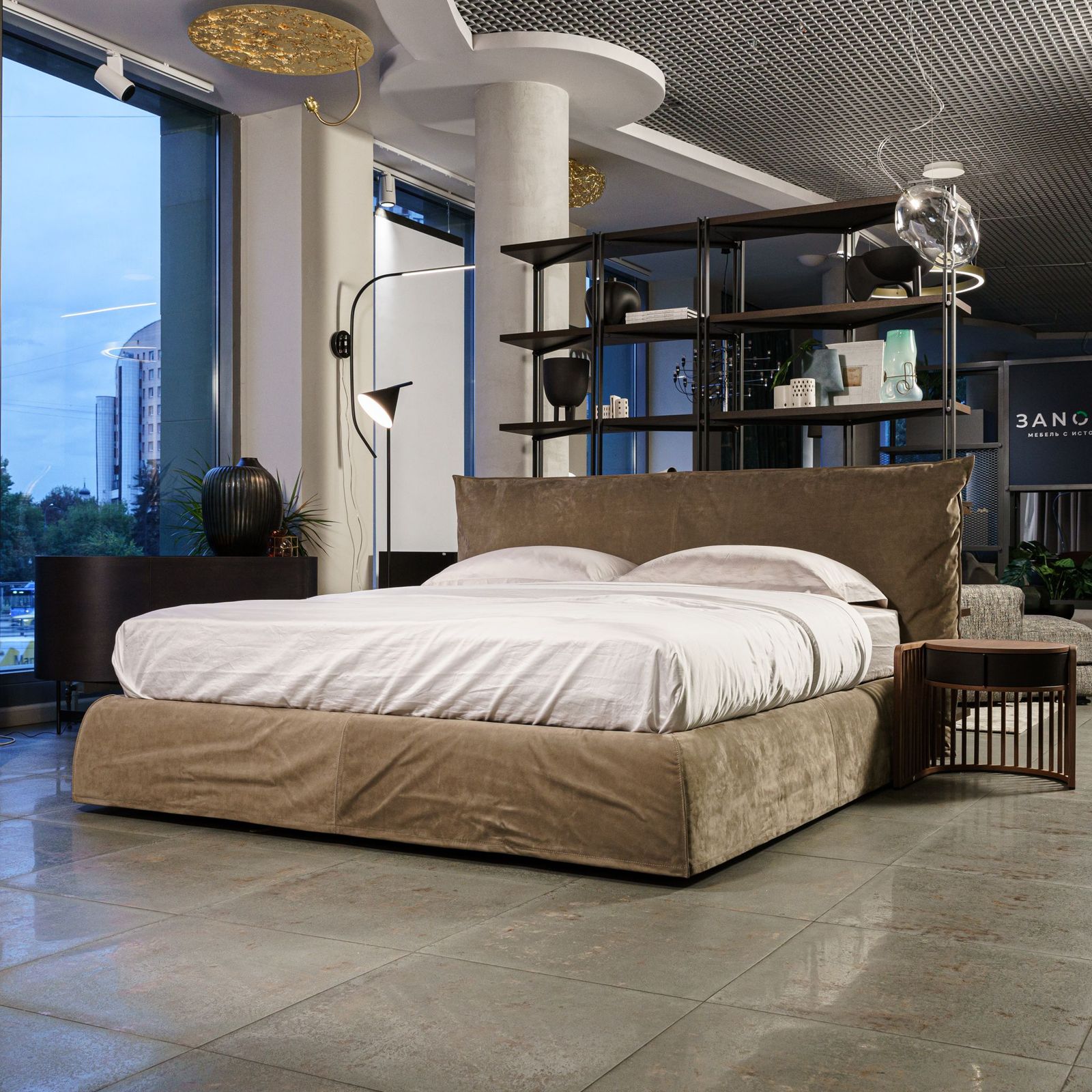 Pianca Кровать Piumotto Nabuk 41 от Pianca — в интерьере