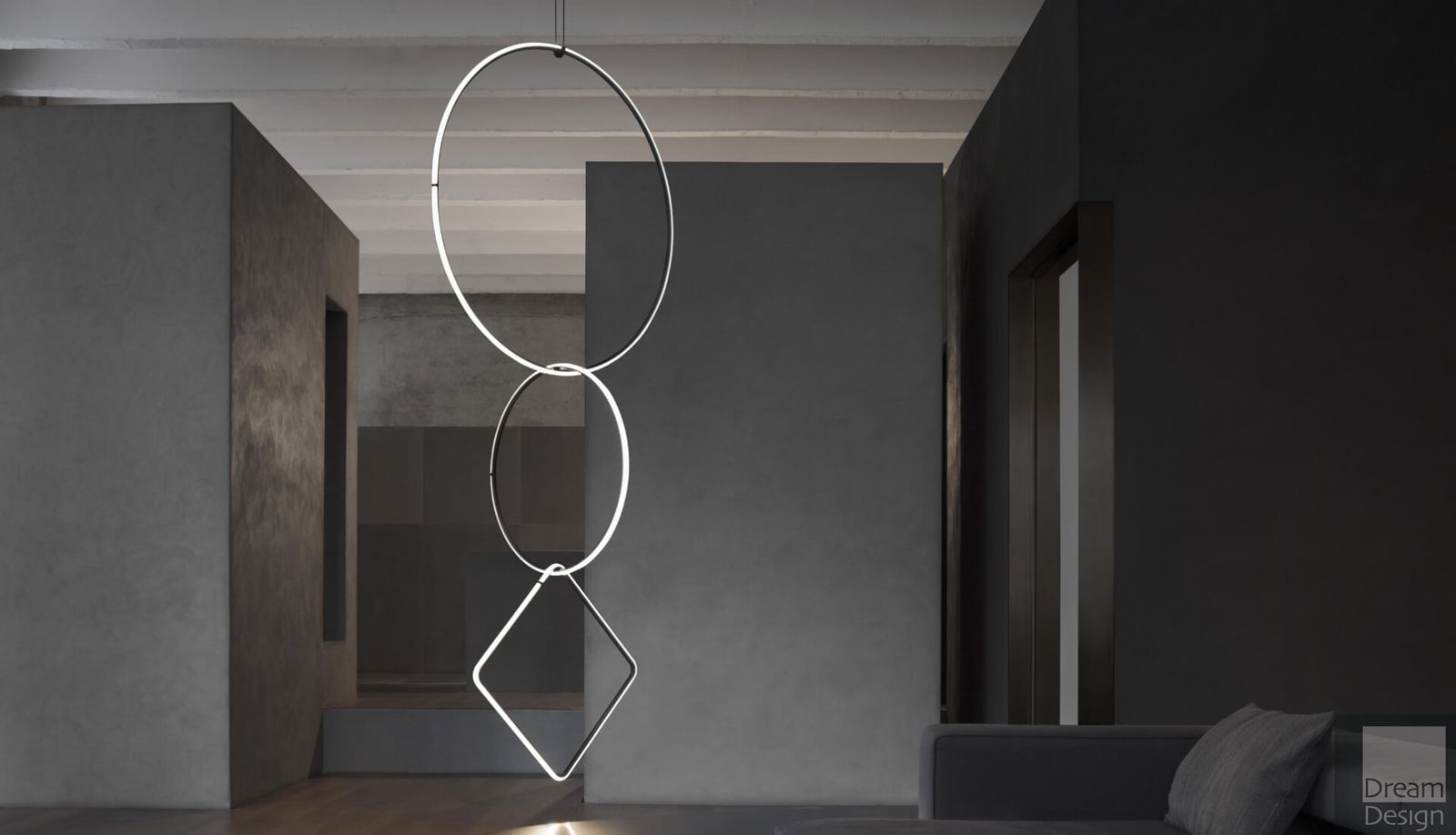Flos Подвесной светильник Arrangements Square Line от Flos — в интерьере