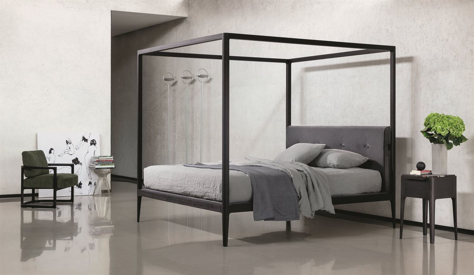 Porada Кровать Ziggy Bed Baldacchino от Porada — в интерьере