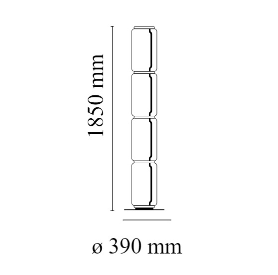 Flos Торшер Noctambule 4 High Cylinder Small Base от Flos