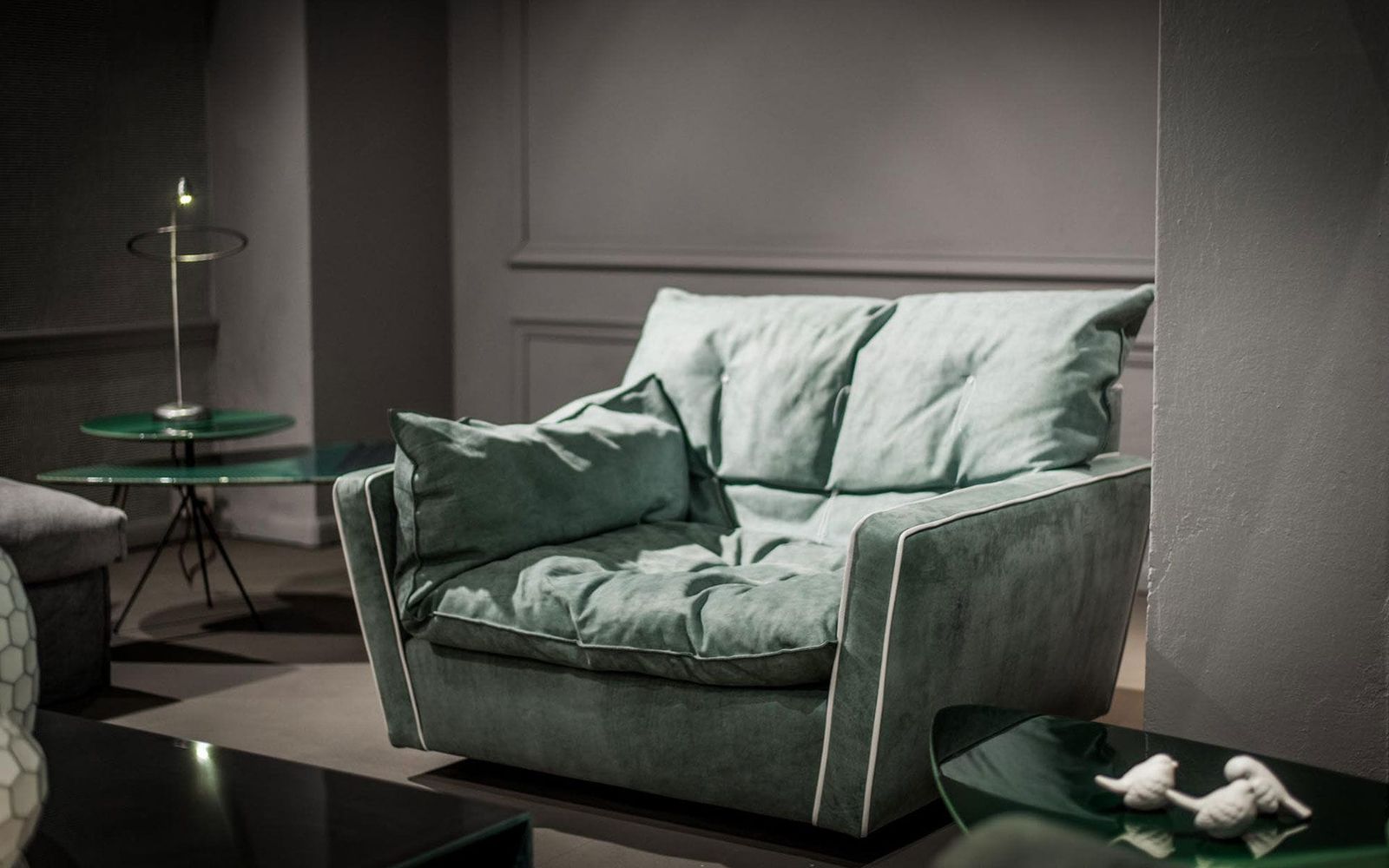 Baxter Кресло Sorrento Kashmir Fumee/Cognac от Baxter — в интерьере