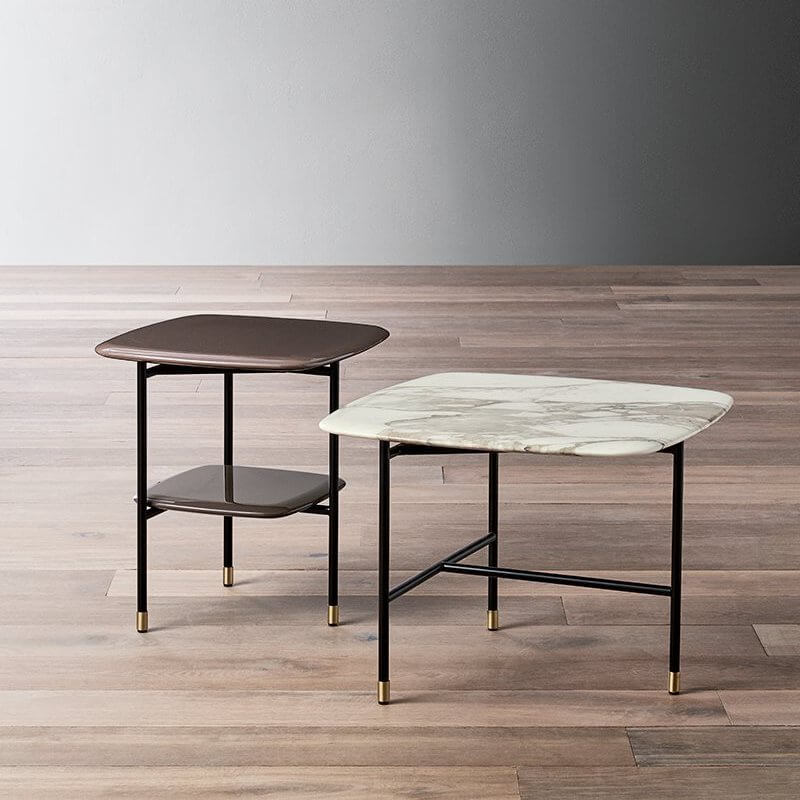 Meridiani Журнальный столик Adrian 50*50*h40 серый лак Elephant от Meridiani — в интерьере
