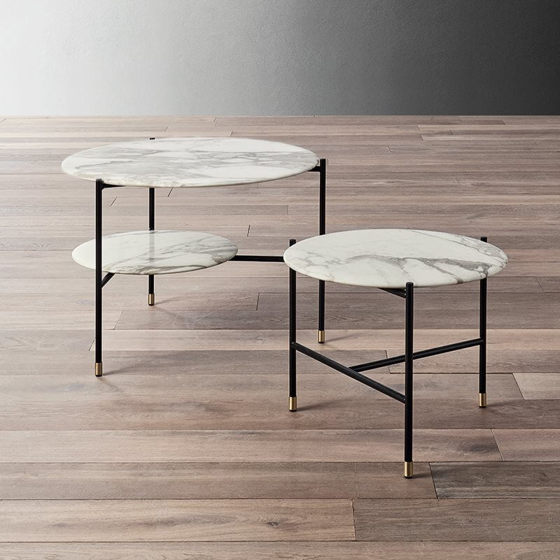 Meridiani Журнальный столик Adrian 50*50*h40 серый лак Elephant от Meridiani — в интерьере