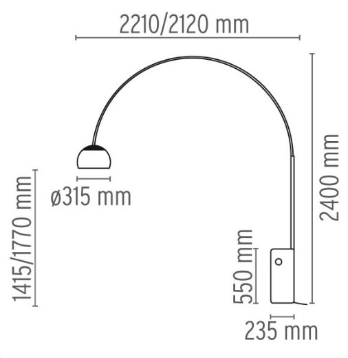 Flos Торшер Arco LED F0303000 от Flos