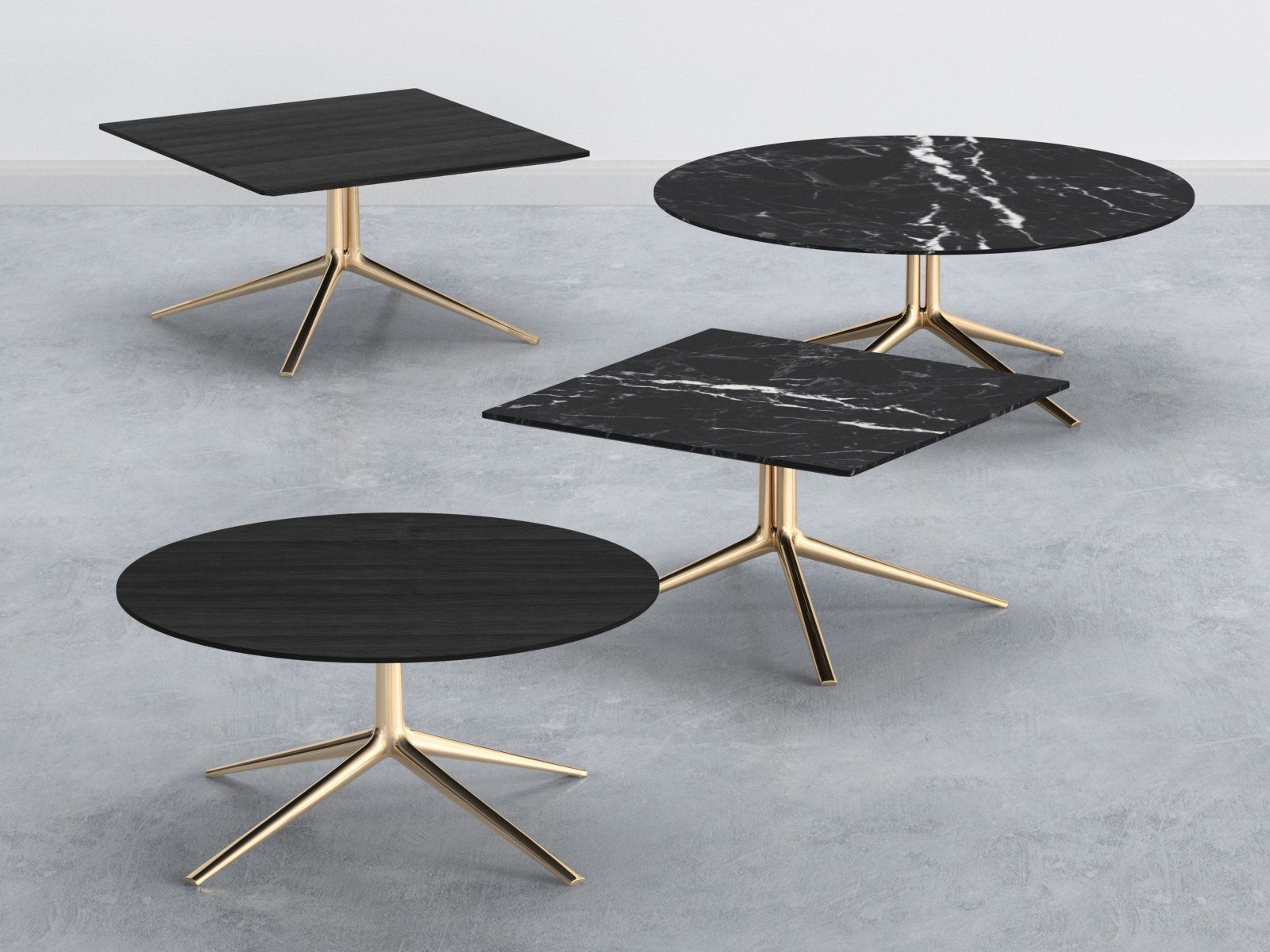 Poliform Журнальный столик Mondrian 80 emperador dark от Poliform — в интерьере