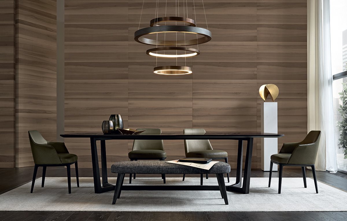 Poliform Стол Concorde calacatta oro levigato/olmo nero 240 от Poliform — в интерьере